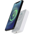 Acrab 10.000 mAh 15W magnetic wireless power bank with 20W PD - made from recycled plastic, White