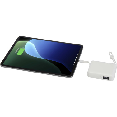 Logotrade promotional merchandise picture of: Acrux 10.000 mAh 35W tablet power bank with built in Type-C cable - made from recycled plastic