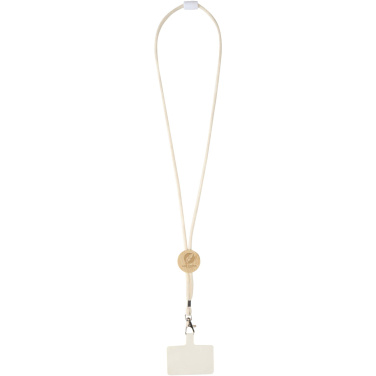 Logotrade corporate gifts photo of: Adhab smartphone lanyard with bamboo details