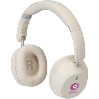 Logo trade promotional giveaway photo of: Hoggar recycled plastic over-ear foldeable ANC and ENC headphones