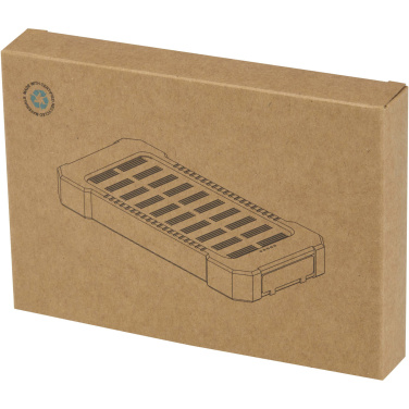 Logo trade promotional products image of: Altair 5000 mAh 10W recycled plastic rugged solar power bank with built-in torch