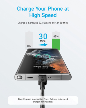 Logotrade corporate gifts photo of: Anker USB-C to USB-C Cable 1.8 metre 60W
