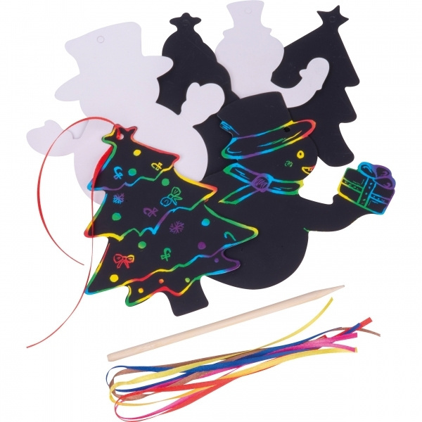 Logo trade advertising products image of: Scratch-off Christmas ornaments SOUTH POLE