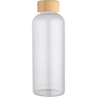 Logotrade business gift image of: Mirage 650 ml single-walled borosilicate glass bottle with bamboo lid