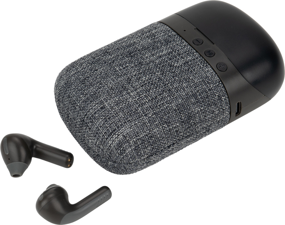 Logotrade promotional giveaways photo of: Bluetooth Speaker HF01 with Built-in Earbuds 2 in 1