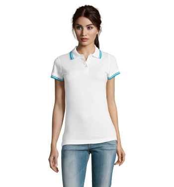 Logo trade promotional merchandise image of: PASADENA women polo 200g