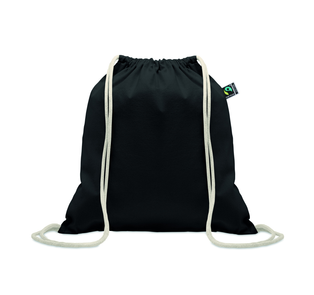 Logotrade advertising product picture of: Drawstring bag Fairtrade 180gr
