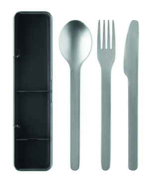 Logo trade promotional items image of: Stainless steel cutlery set