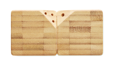 Logo trade promotional product photo of: Bamboo salt & pepper set