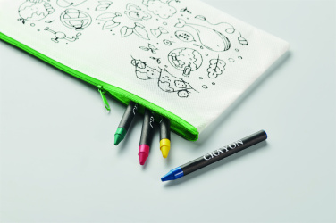 Logo trade advertising product photo of: Pencil case with 4 crayons