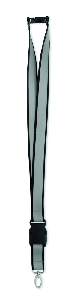 Logo trade corporate gift photo of: Reflective RPET lanyard