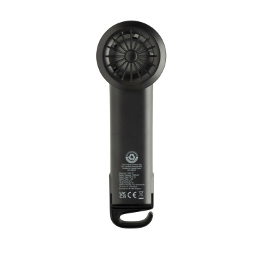 Logotrade corporate gift image of: Twist RCS recycled plastic re-chargeable portable fan