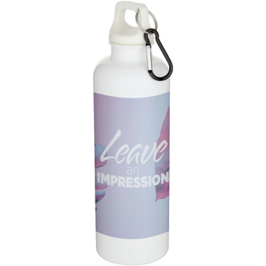 Logotrade promotional merchandise photo of: Oregon 750 ml solid colour RCS recycled plastic water bottle with carabiner