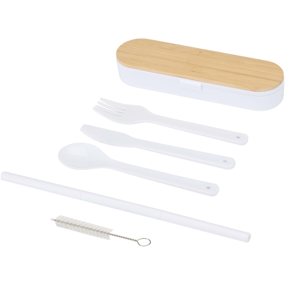Logotrade promotional product image of: Runa cutlery set with bamboo lid