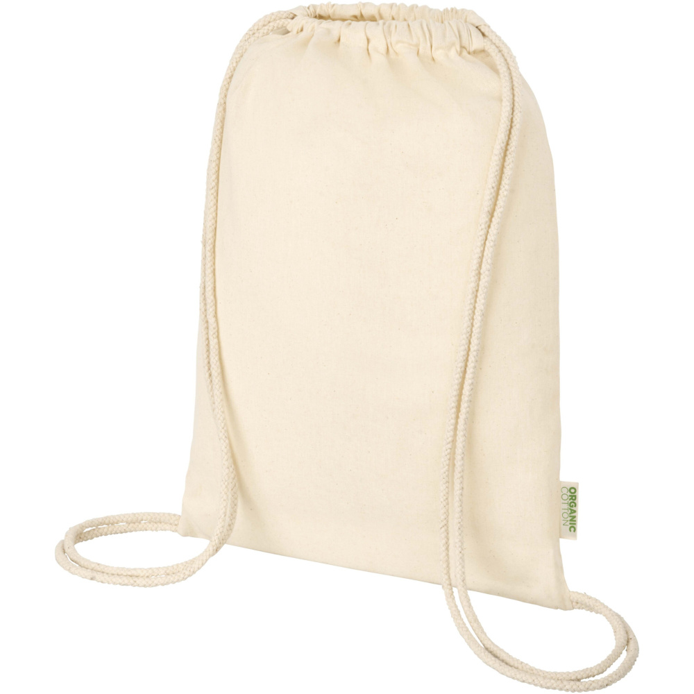 Logo trade corporate gifts picture of: Odisha 100 g/m² OCS organic drawstring bag 5L