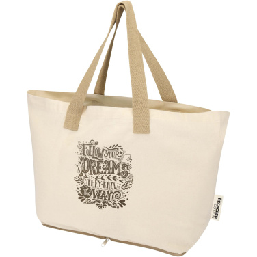 Logotrade promotional merchandise image of: Sierra 140 g/m² GRS recycled foldable cotton tote bag 7L
