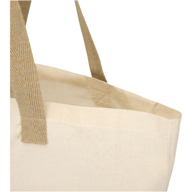 Logotrade business gift image of: Sierra 140 g/m² GRS recycled foldable cotton tote bag 7L