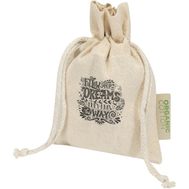 Logotrade promotional gift image of: Odisha 140 g/m² OCS organic gift bag - 15 x 10 cm