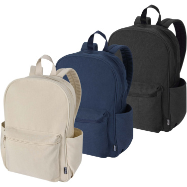 Logo trade promotional giveaways image of: Recanvas 15.6” GRS recycled city backpack 16L