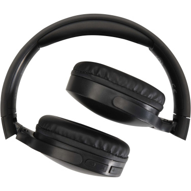 Logo trade corporate gifts image of: Ancha recycled plastic over-ear wireless Bluetooth® headset