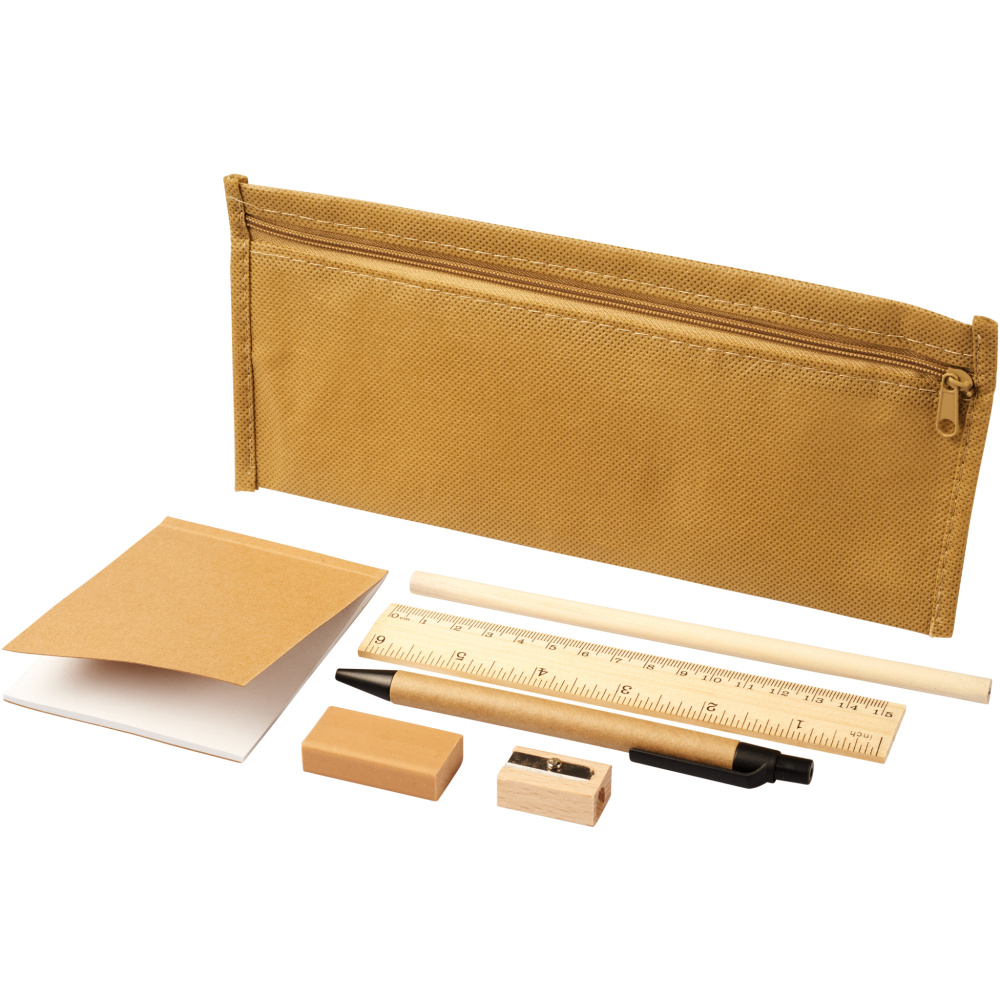 Logo trade promotional giveaways image of: Enviro 7-piece pencil case set