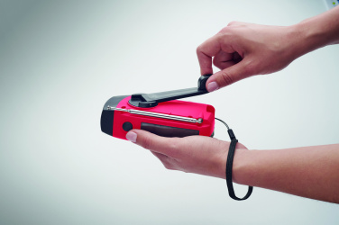 Logo trade promotional products image of: Portable radio SOS with LED torch