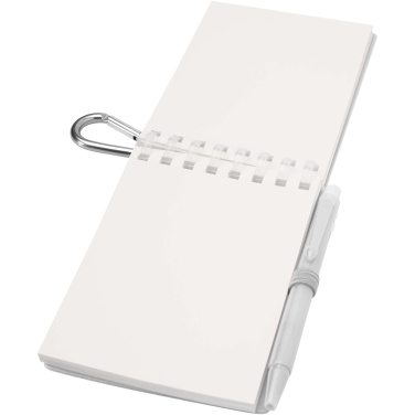 Logo trade business gift photo of: Lig Mini recycled outdoor soft cover notebook and ballpoint pen set (black ink)
