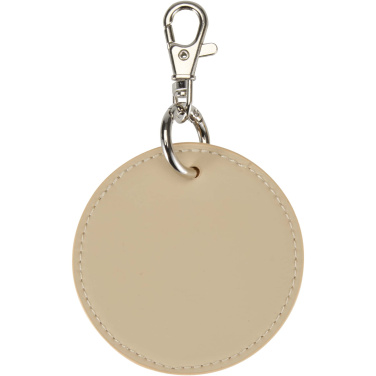 Logo trade promotional item photo of: Resi Plus GRS recycled round charm keychain