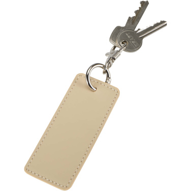 Logotrade promotional merchandise image of: Resi Plus GRS recycled rectangle charm keychain