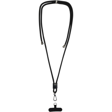 Logo trade promotional merchandise photo of: Vega adjustable recycled smartphone lanyard