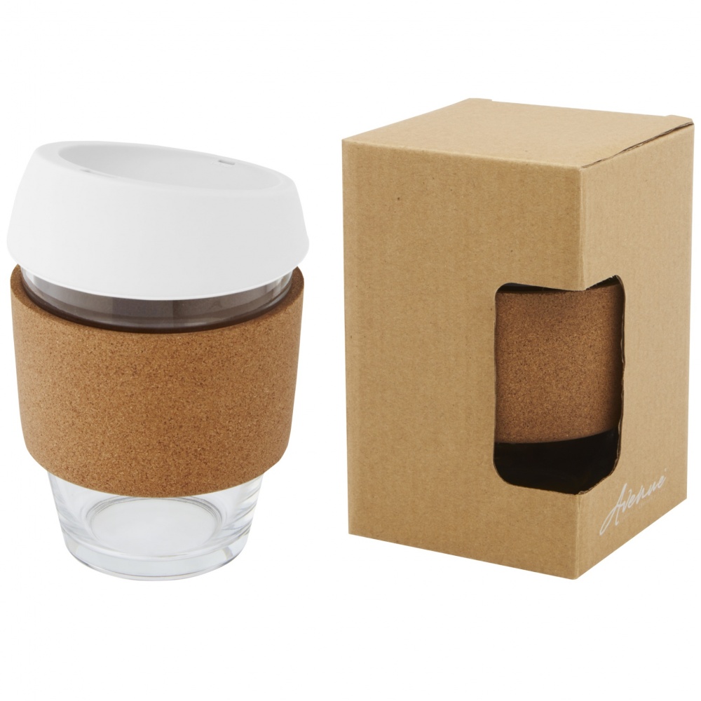 Logo trade reklaamkingituse pilt: Lidan 360 ml borosilikaatklaasist termotops silikoonkaanega