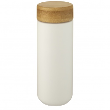 Logotrade ärikingi foto: Lumi 300 ml keraamiline termoskruus bambusest kaanega
