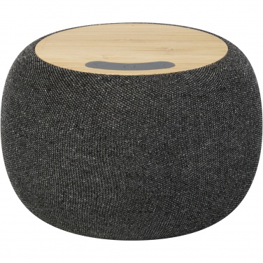 Logo trade meened foto: Ecofiber bambusest/RPET Bluetooth® kõlar ja juhtmevaba laadimisalus