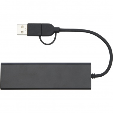 Logotrade reklaamtoote foto: Rise RCS-i taaskasutatud alumiiniumist USB 2.0 jaotur