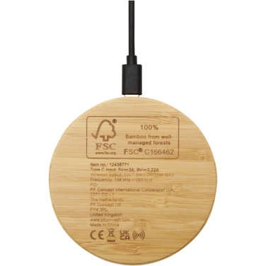 Logotrade reklaamkingitused pilt: Essence 15W bambusest juhtmevaba laadimisalus