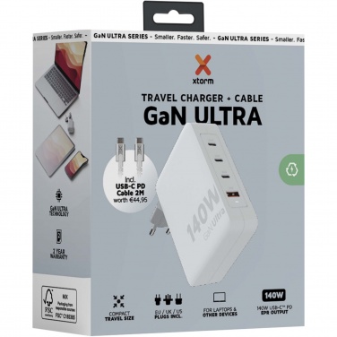 Logo trade firmakingi pilt: Xtorm XVC2140 GaN Ultra 140 W reisilaadija 240 W USB-C PD kaabliga