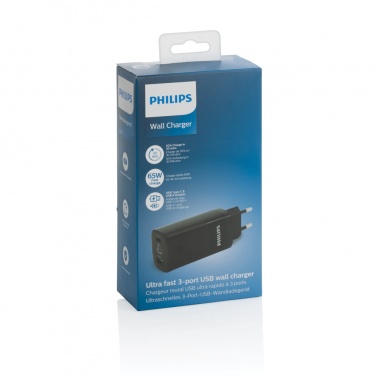 Logotrade reklaamtooted pilt: Philipsi 65 W ülikiire PD 3-pordiline USB seinalaadija