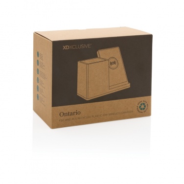 Logotrade reklaamtoote foto: Ontario RCS taaskasutatud plastist 10 W juhtmevaba laadija
