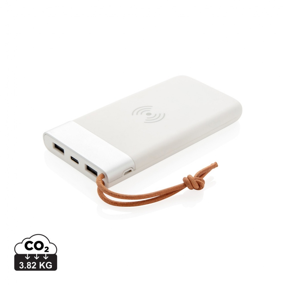 Logotrade reklaamtoote foto: Aria 8000 mAh 5W juhtmevaba laadimise akupank