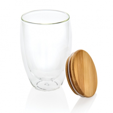 Logotrade firmakingitused pilt: Borosilikaatklaas bambuspuidust kaanega 350 ml