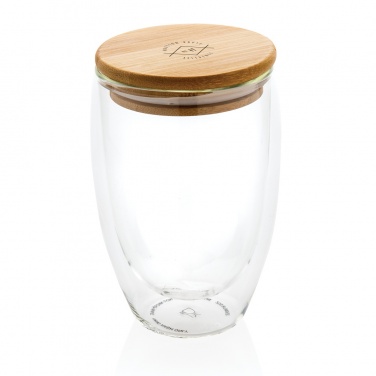 Logotrade ärikingi foto: Borosilikaatklaas bambuspuidust kaanega 350 ml