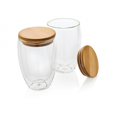 Logotrade meene foto: Klaaside komplekt bambusest kaanega 350 ml