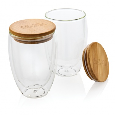 Logotrade firmakingid pilt: Klaaside komplekt bambusest kaanega 350 ml