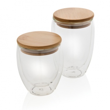 Logotrade reklaamkingitused pilt: Klaaside komplekt bambusest kaanega 350 ml