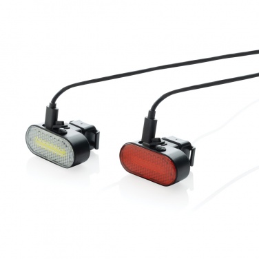 Logotrade reklaamkingi foto: Lumino RCS taaskasutatud plastikust USB-taaslaetav rattatulede komplekt