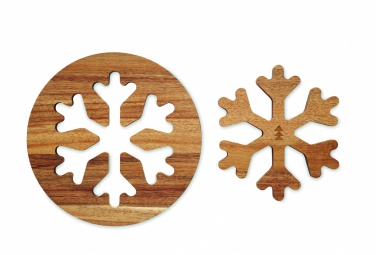 Logo trade firmakingituse pilt: Akaatsia puidust potihoidjate komplekt
