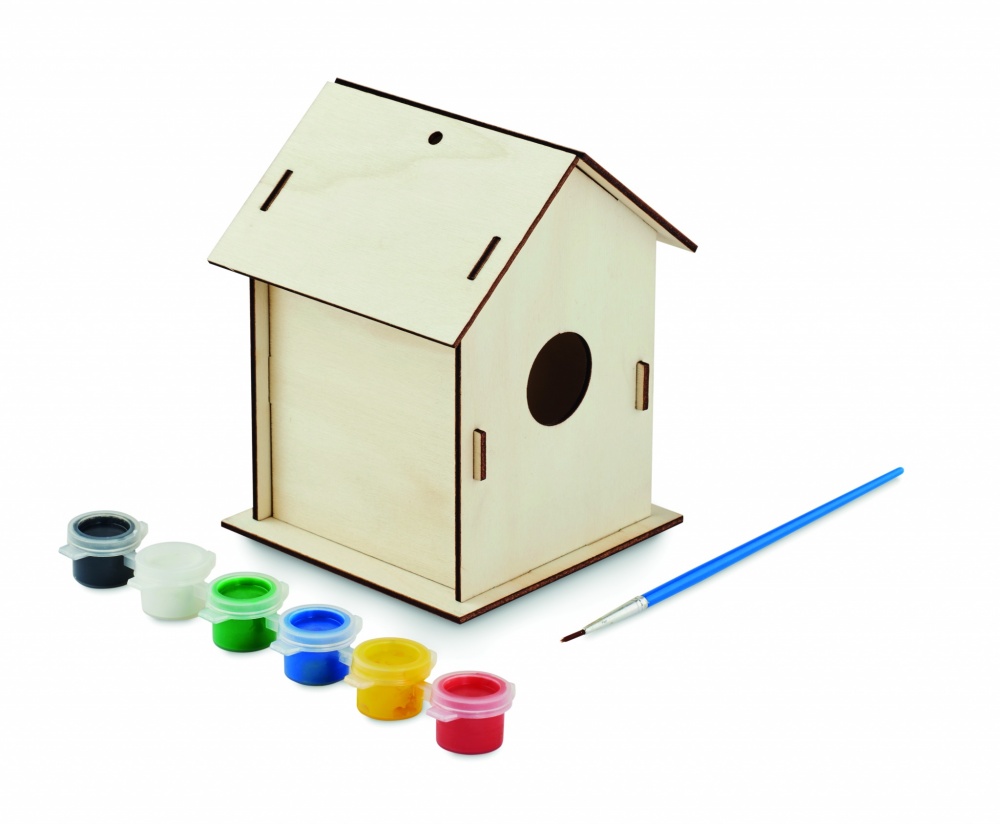 Logo trade reklaamtoote pilt: DIY puidust linnumaja komplekt