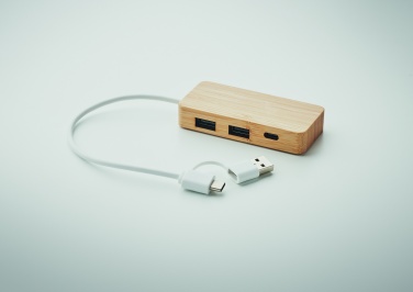 Logo trade ärikingi pilt: Bambusest USB 3 pordiga jaotur