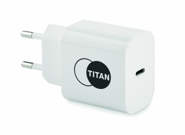 Logo trade meene pilt: 20W 2-pordiline USB-laadija EU pistik
