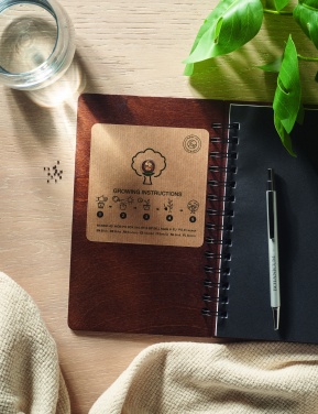 Logotrade reklaamkingid pilt: A5 kasepuidust märkmik GROWBOOK™